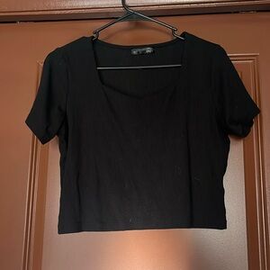 Black short sleeve top